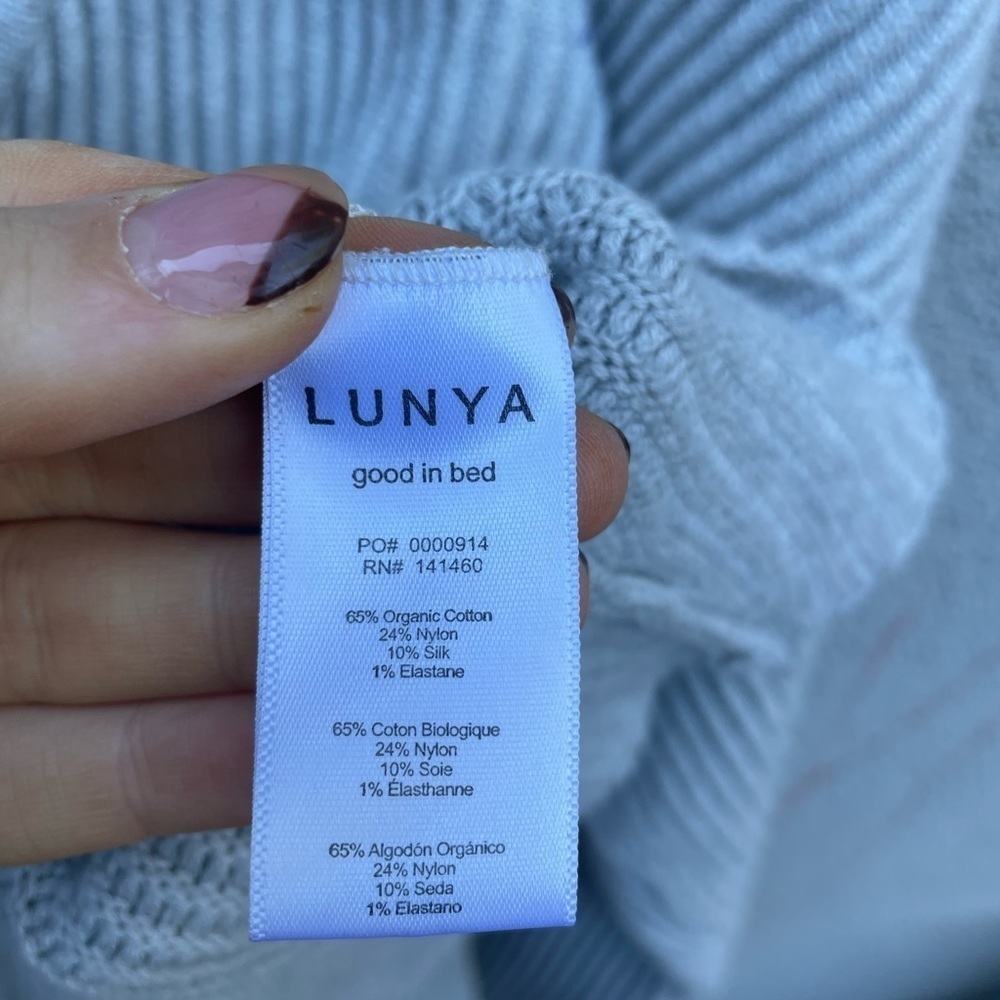 Lunya Cozy Cotton Silk Reversible Pullover Sweater - Picture 9 of 12